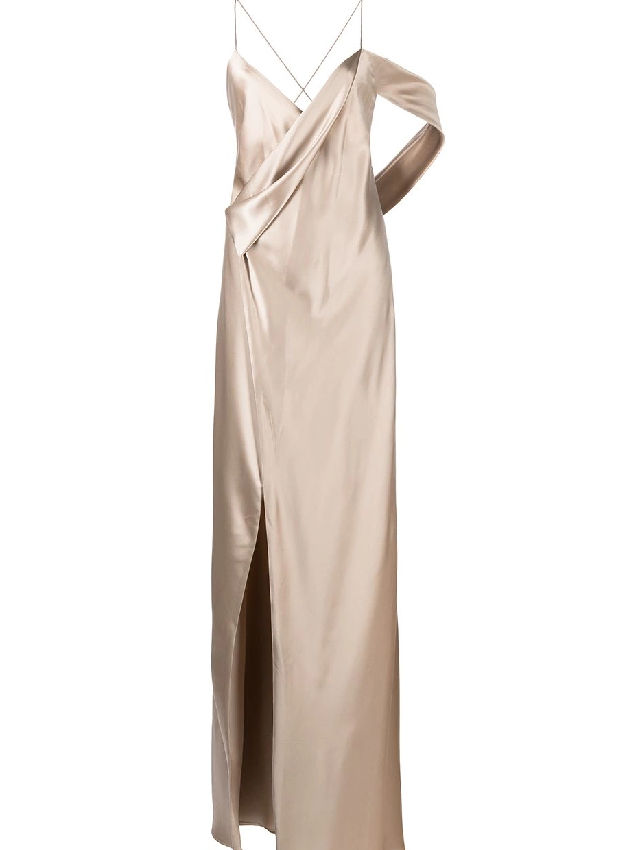 cowl-back Women Versace gown 0502